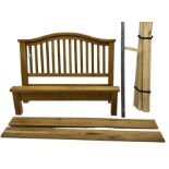 Light oak 4’6” double bedstead