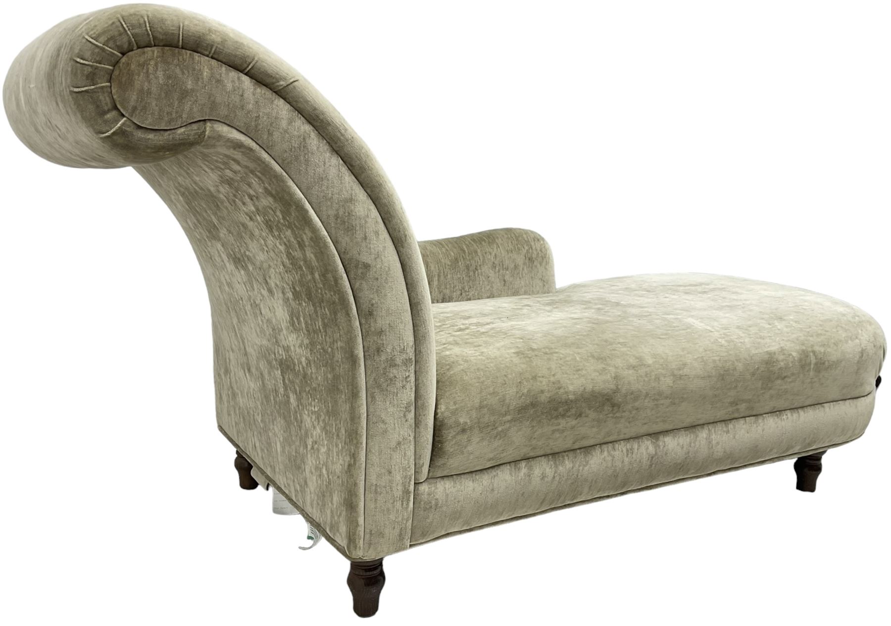 Contemporary chaise longue with scrolled back - Image 7 of 8