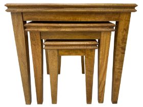 Hardwood nest of three tables