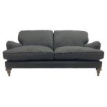 Marks and Spencer - 'Rochester' large two-seat sofa on turned light wood feet