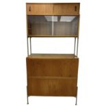 Remploy - mid-20th century teak sectional wall display unit or room divider