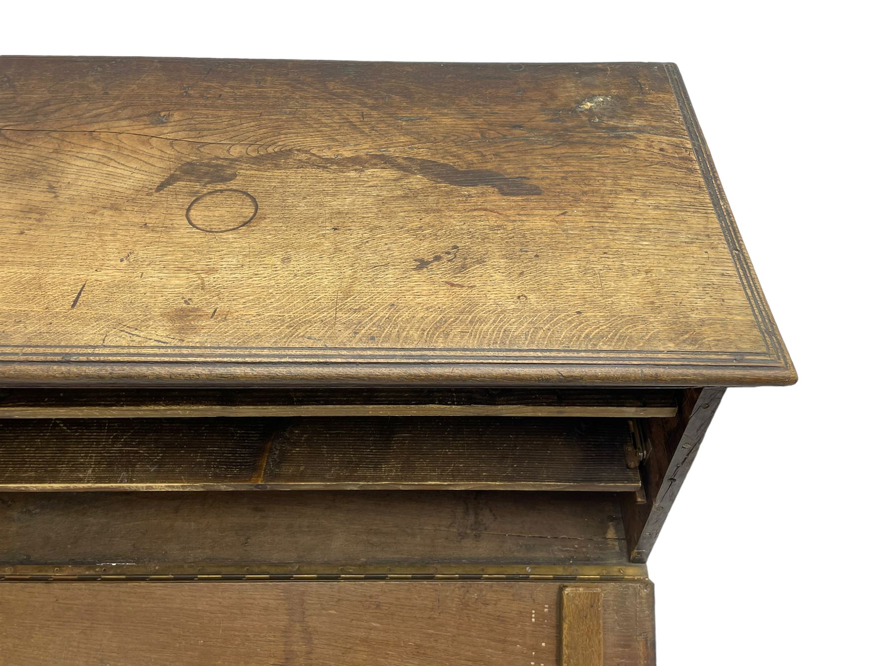 George III oak blanket box or kist - Image 10 of 13