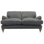 Marks and Spencer - 'Rochester' two-seat sofa on turned light wood feet