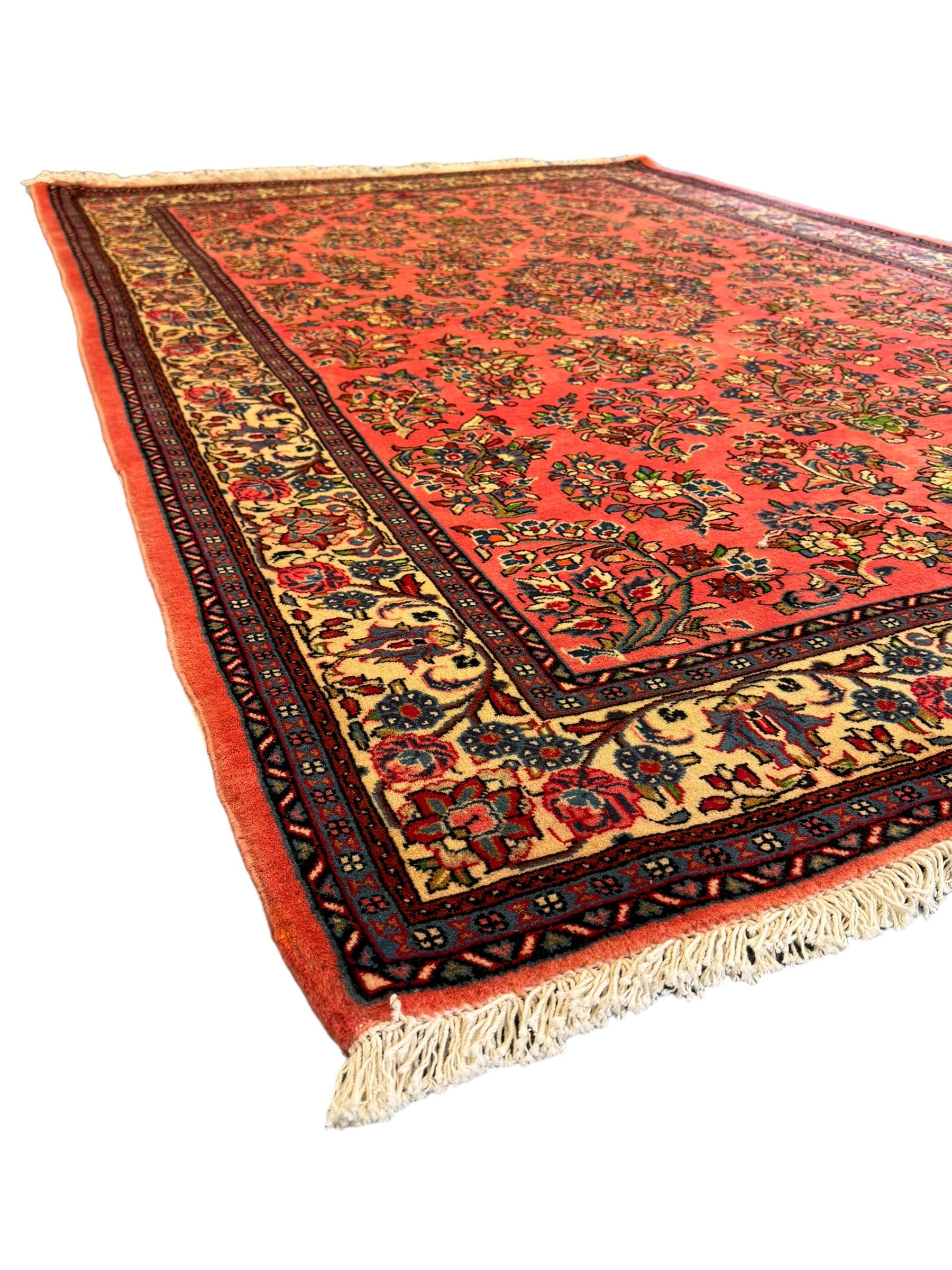 North West Persian Sarouk peach ground rug - Bild 3 aus 5