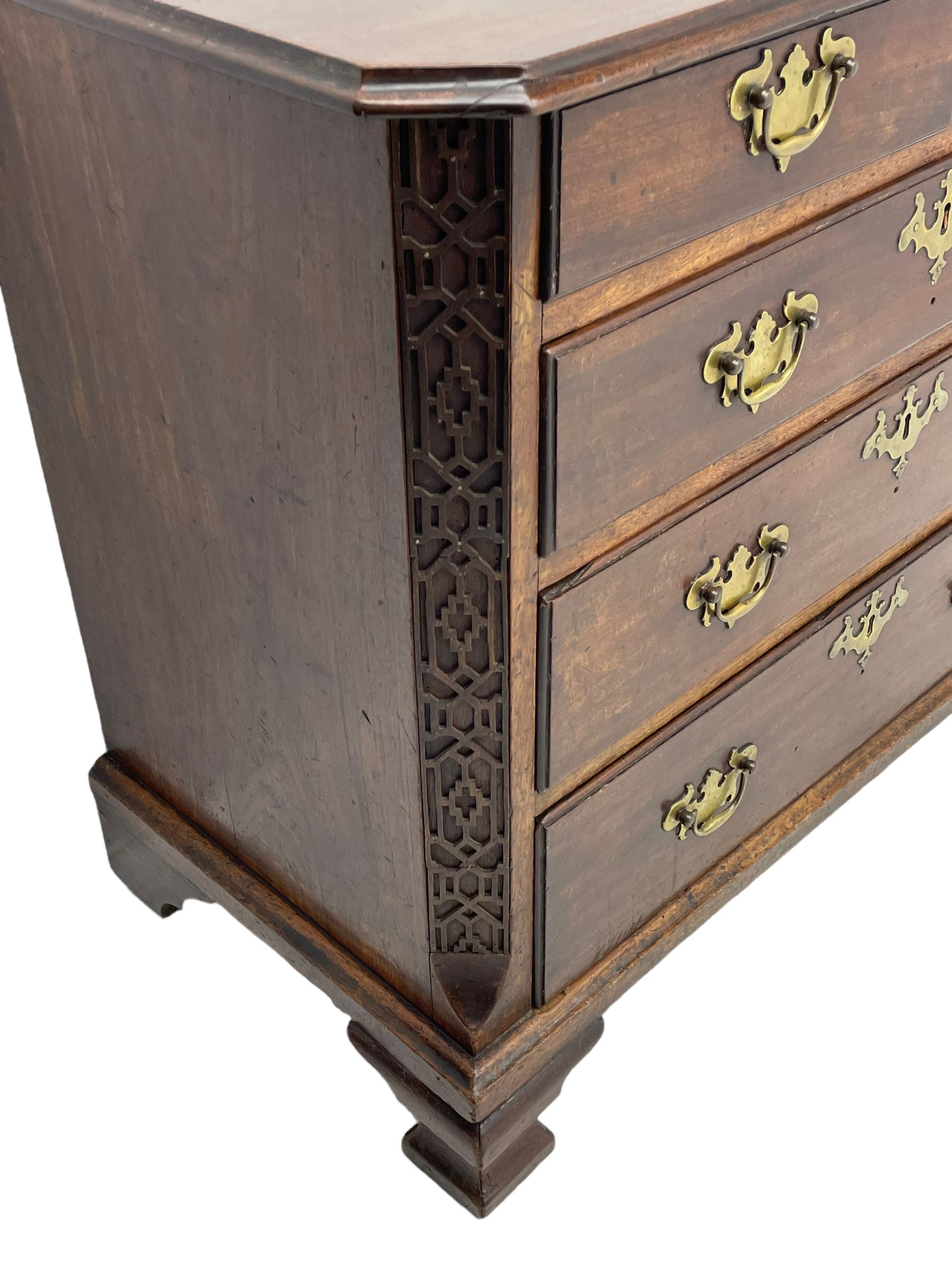 George III Chippendale design mahogany chest - Image 3 of 13