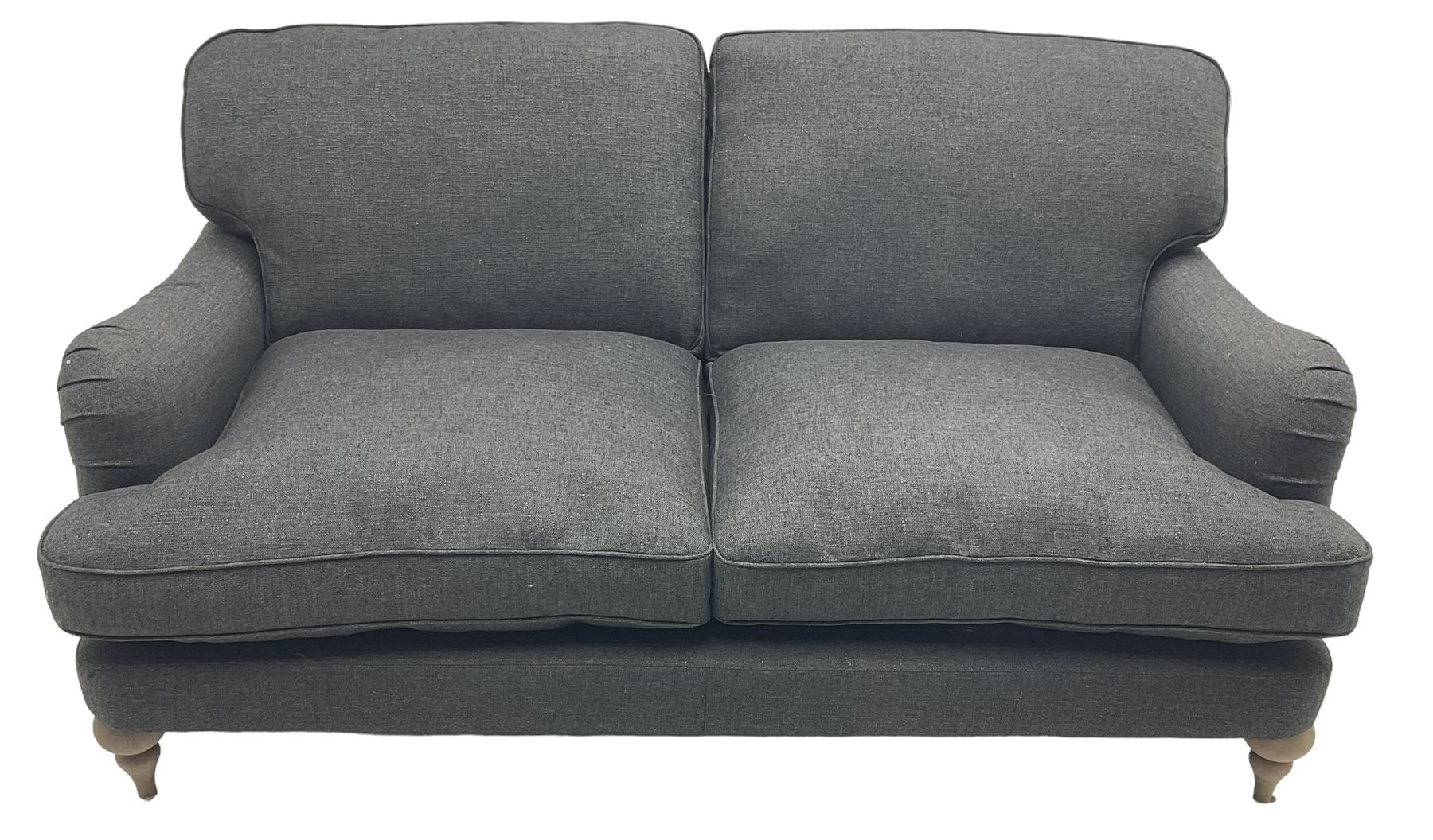 Marks and Spencer - 'Rochester' large two-seat sofa on turned light wood feet - Image 2 of 4