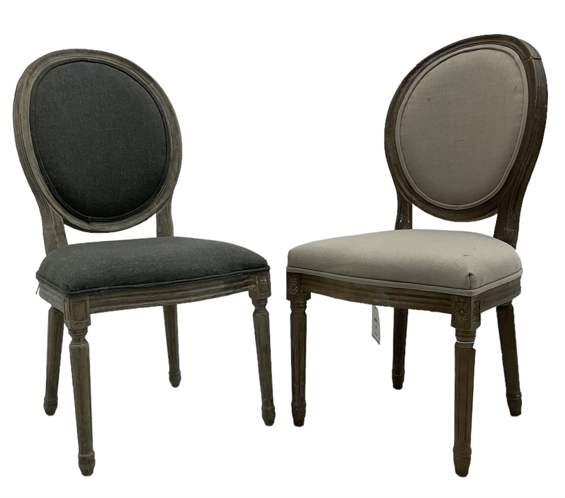 India Jane Interiors - two French design oak side chairs - Image 3 of 13