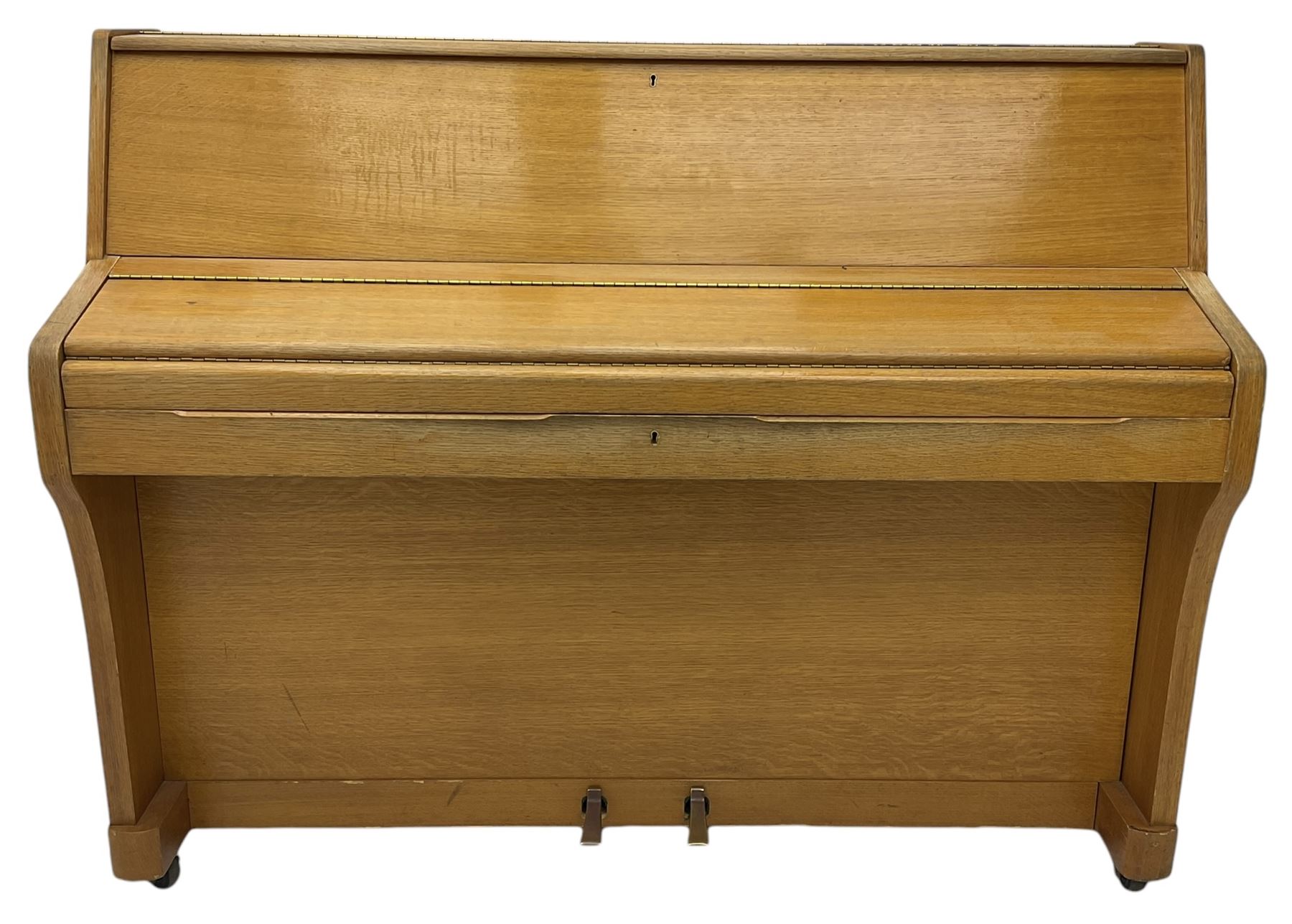 Kemble - English 20th century compact upright piano in light oak case - Bild 3 aus 5