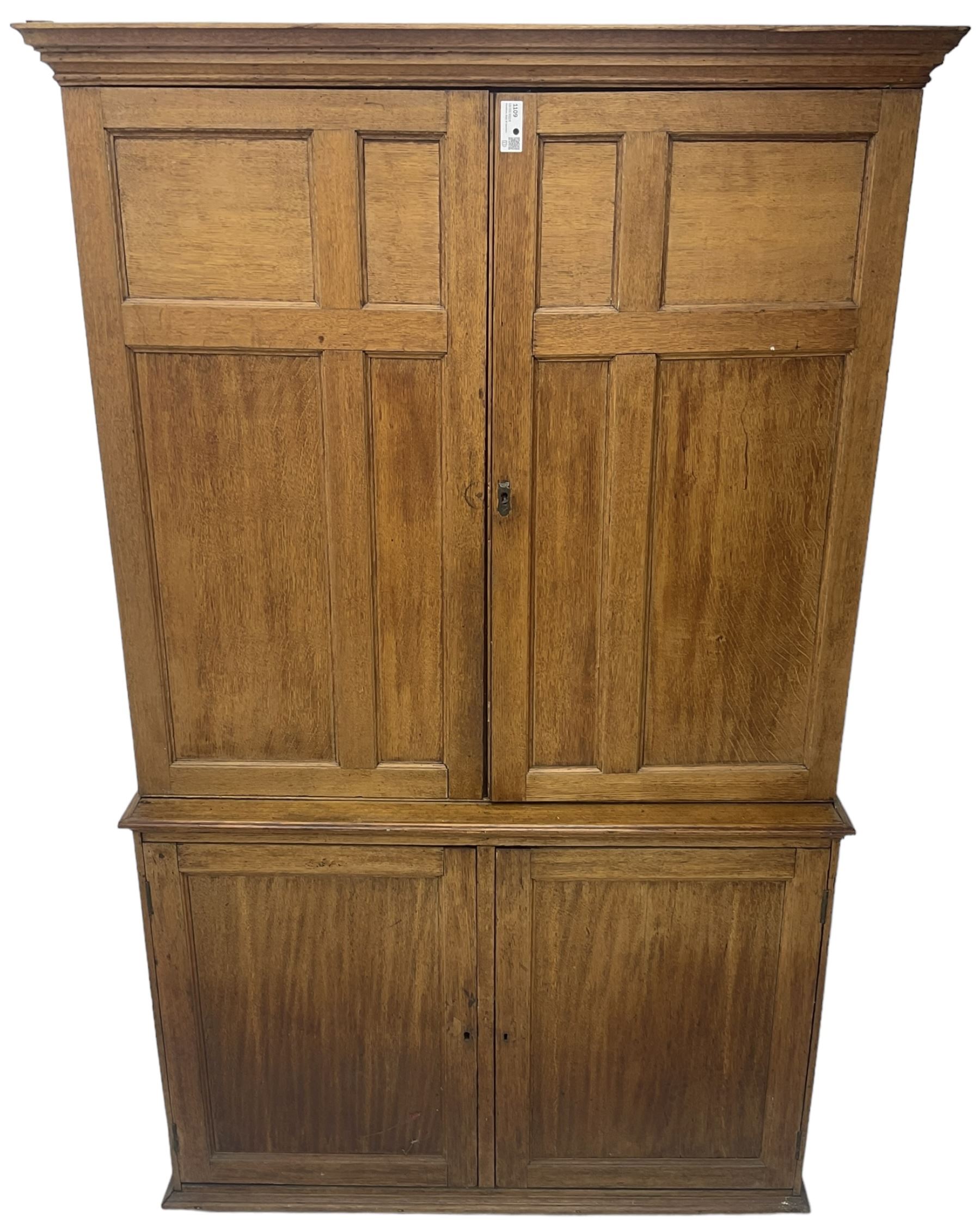 19th century oak house keeper's cupboard - Image 2 of 6