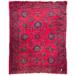 Early 20th century Western Anatolia Turkish Oushak crimson ground carpet