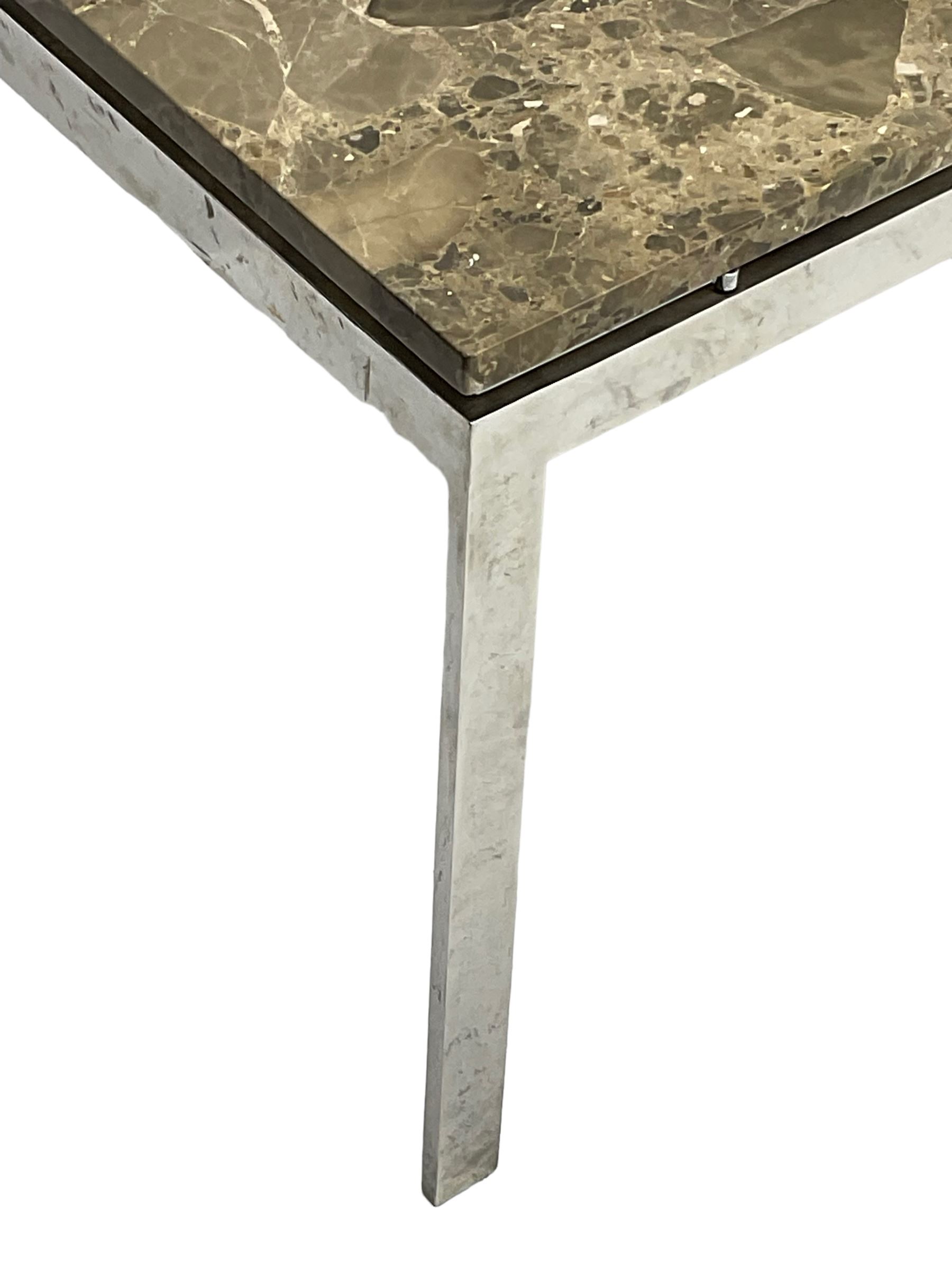 Mid-to-late 20th century marble and metal coffee table - Image 5 of 7