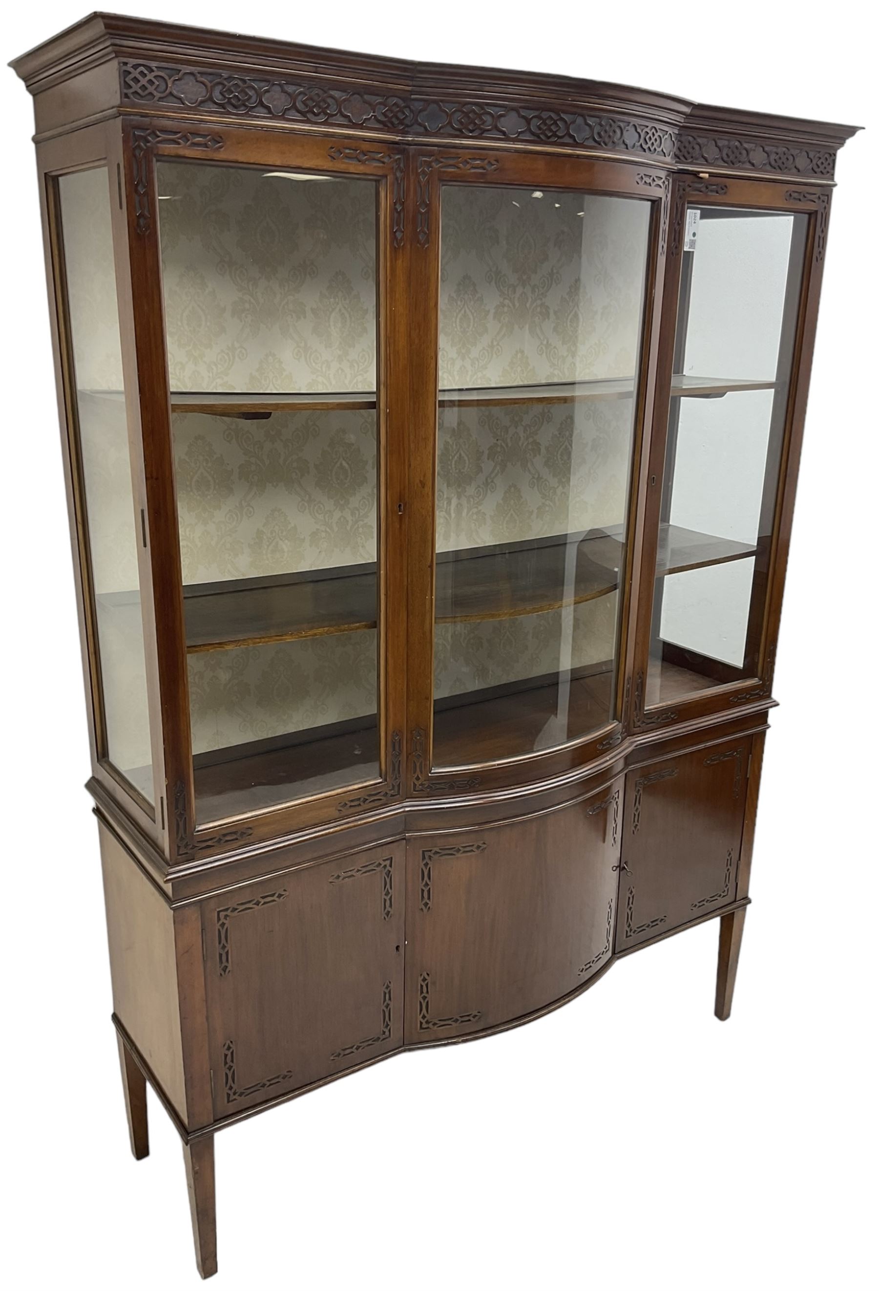 Edwardian mahogany display cabinet - Image 2 of 6