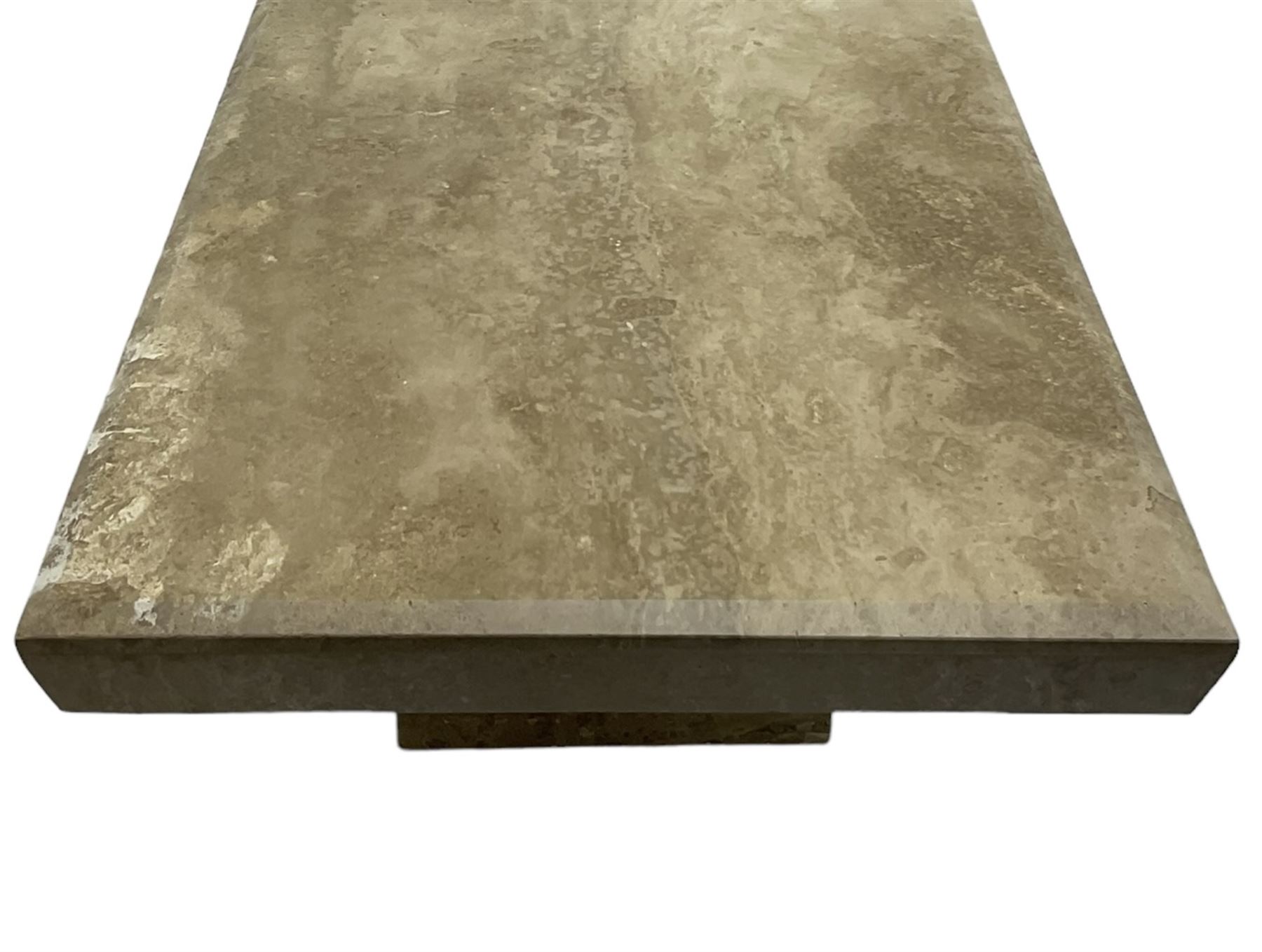 Travertine coffee table - Image 5 of 5
