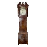 Late 19th century - 8-day mahogany longcase clock c1870