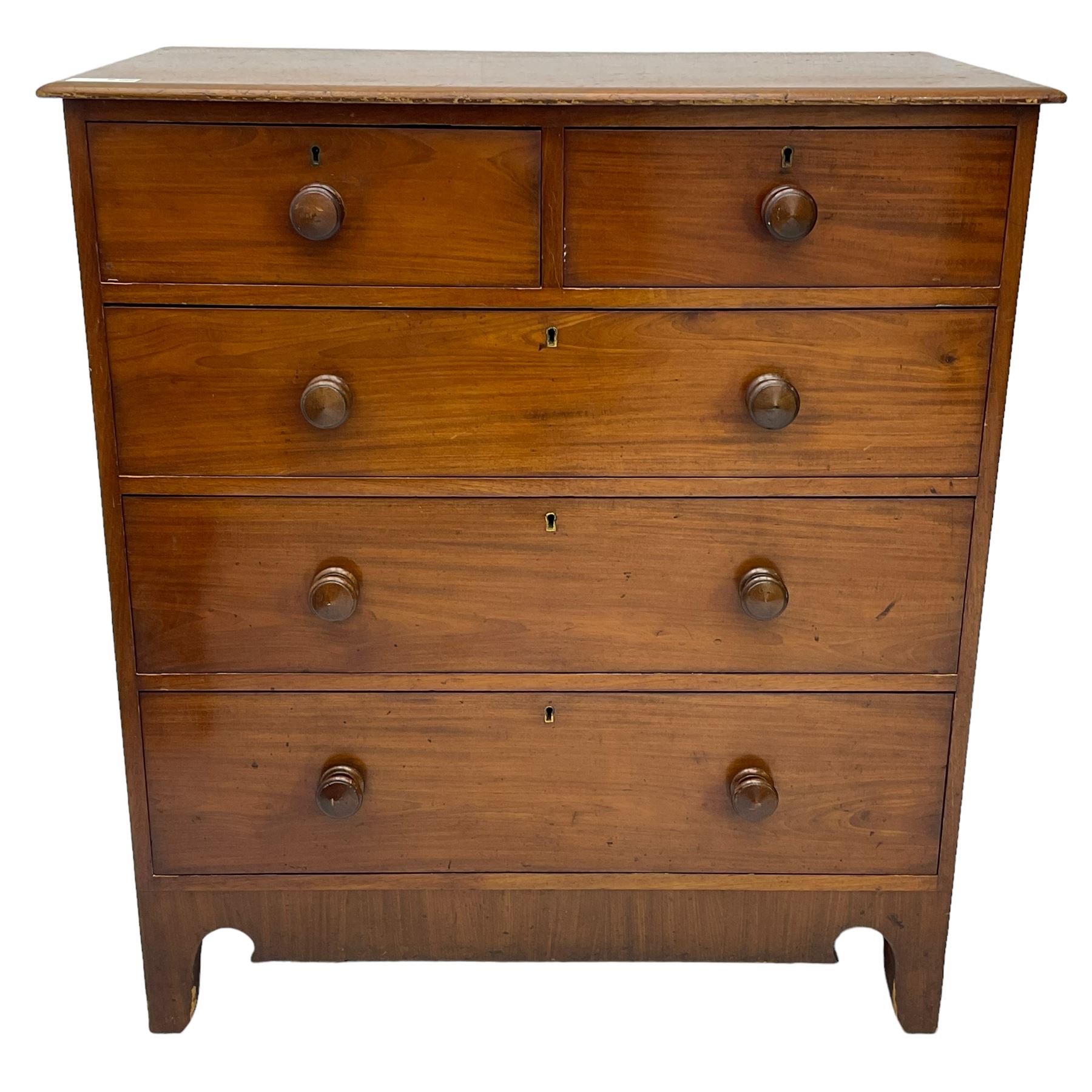 19th century mahogany and pine chest - Image 2 of 8