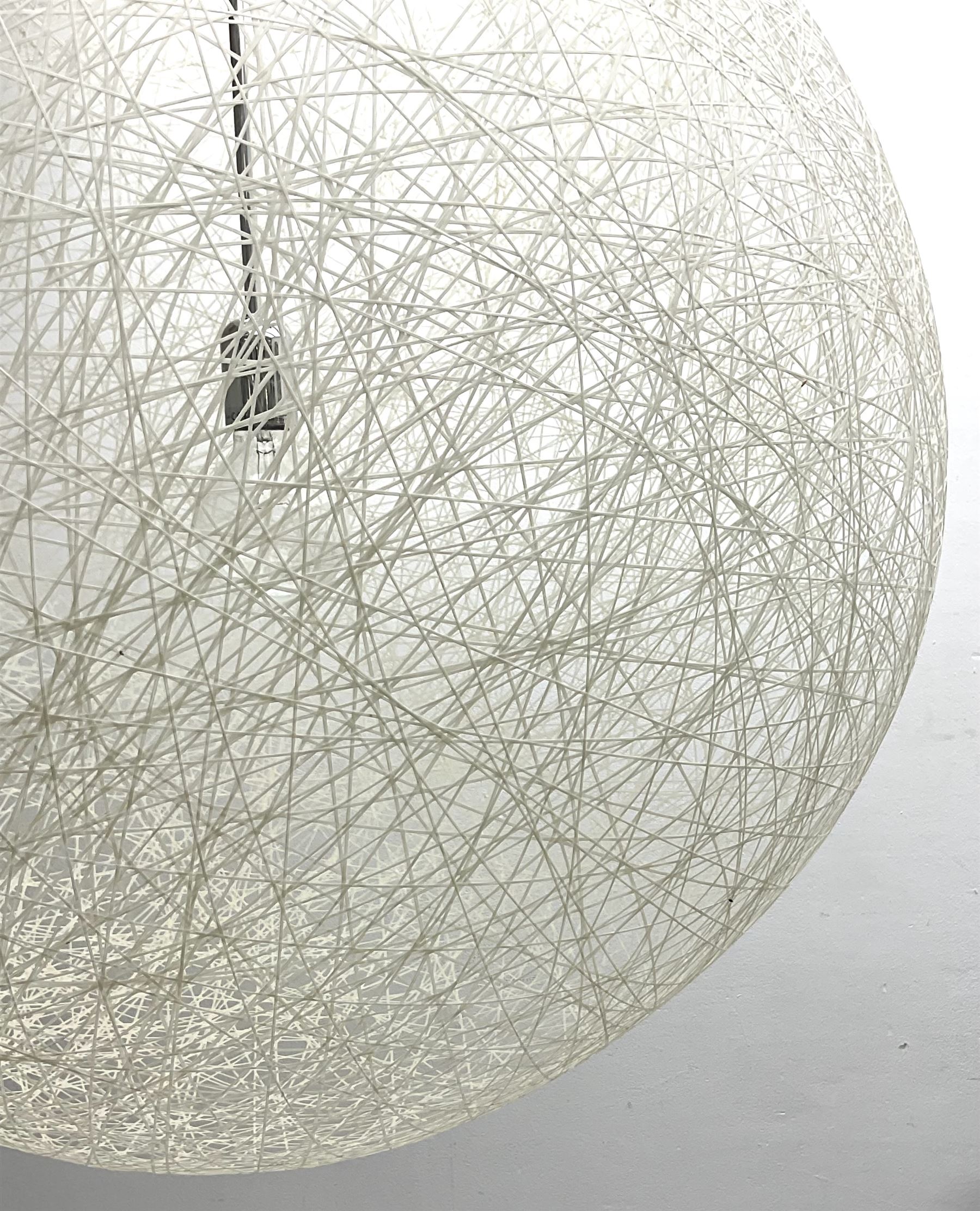 Large contemporary spun spherical light fitting with single branch - Image 2 of 2