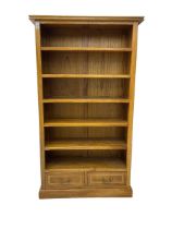 Hardwood open bookcase