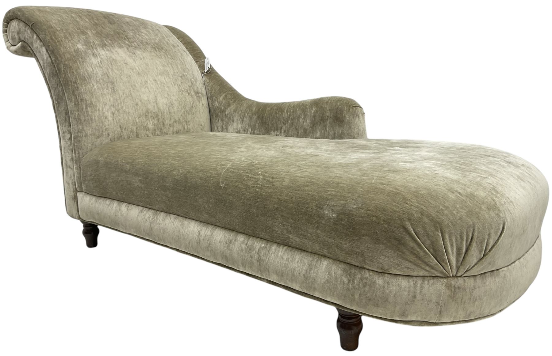 Contemporary chaise longue with scrolled back - Image 5 of 8