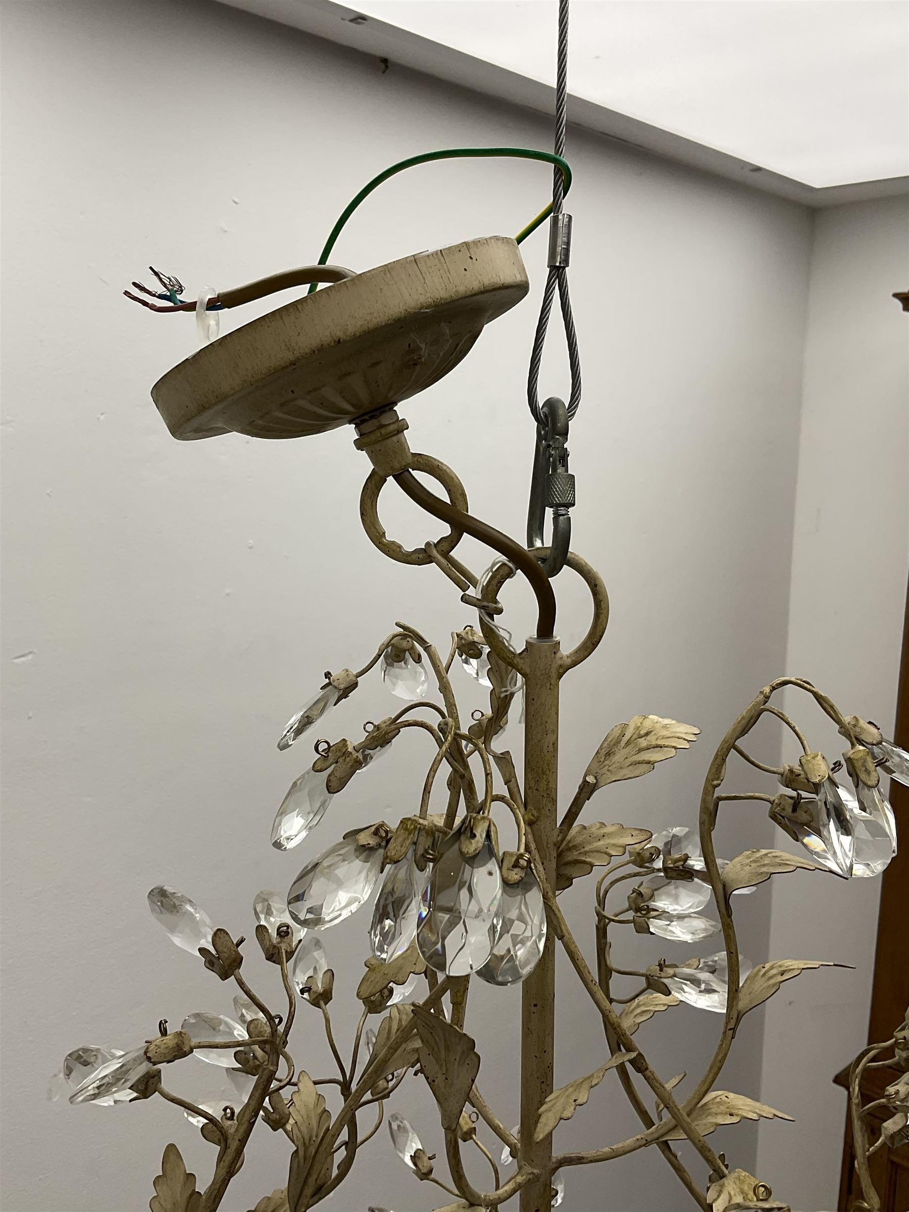 Laura Ashley - pair of eight branch metal chandeliers - Image 2 of 8