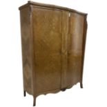 Mid-20th century French Kingwood double wardrobe