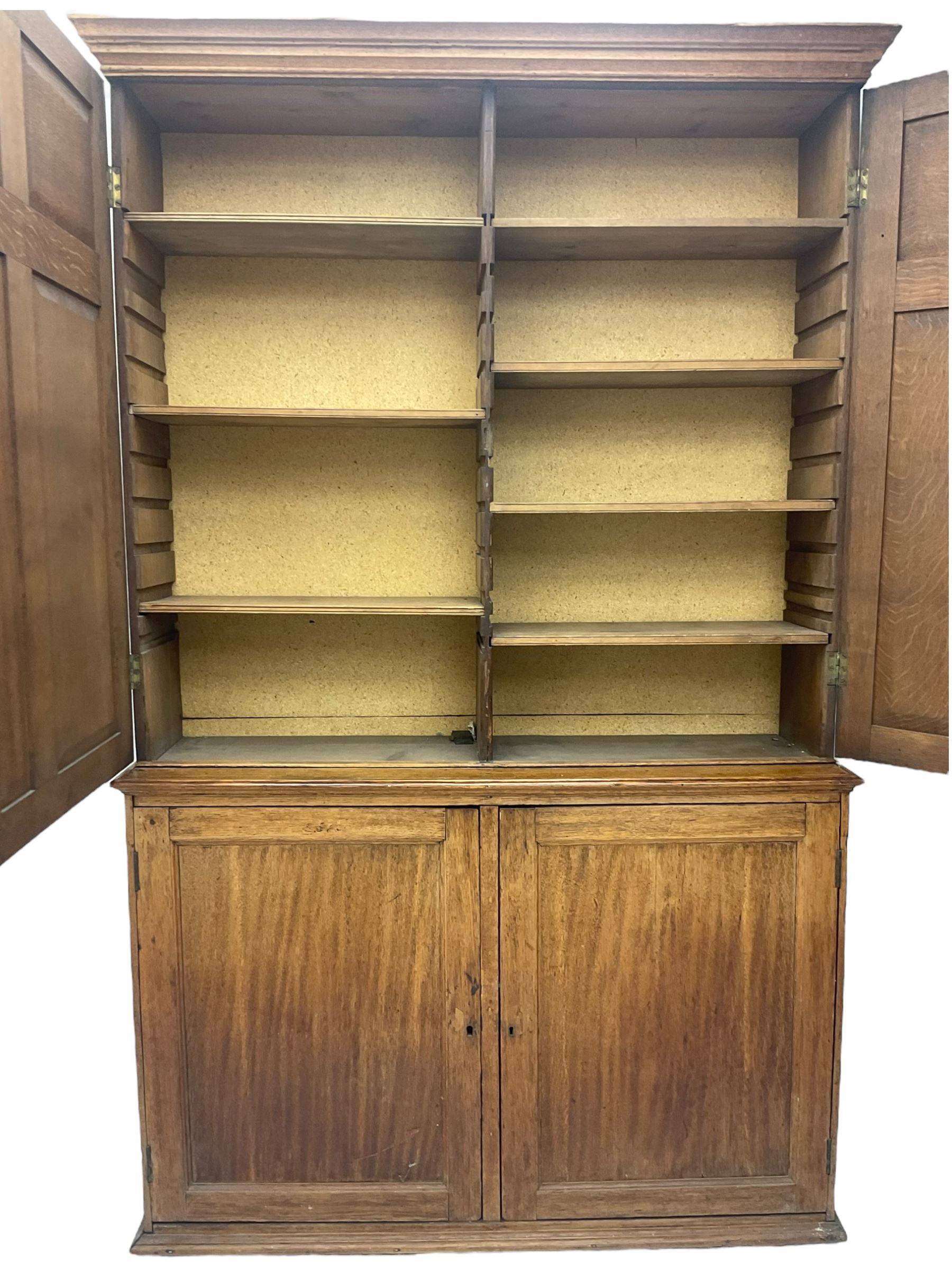 19th century oak house keeper's cupboard - Image 4 of 6