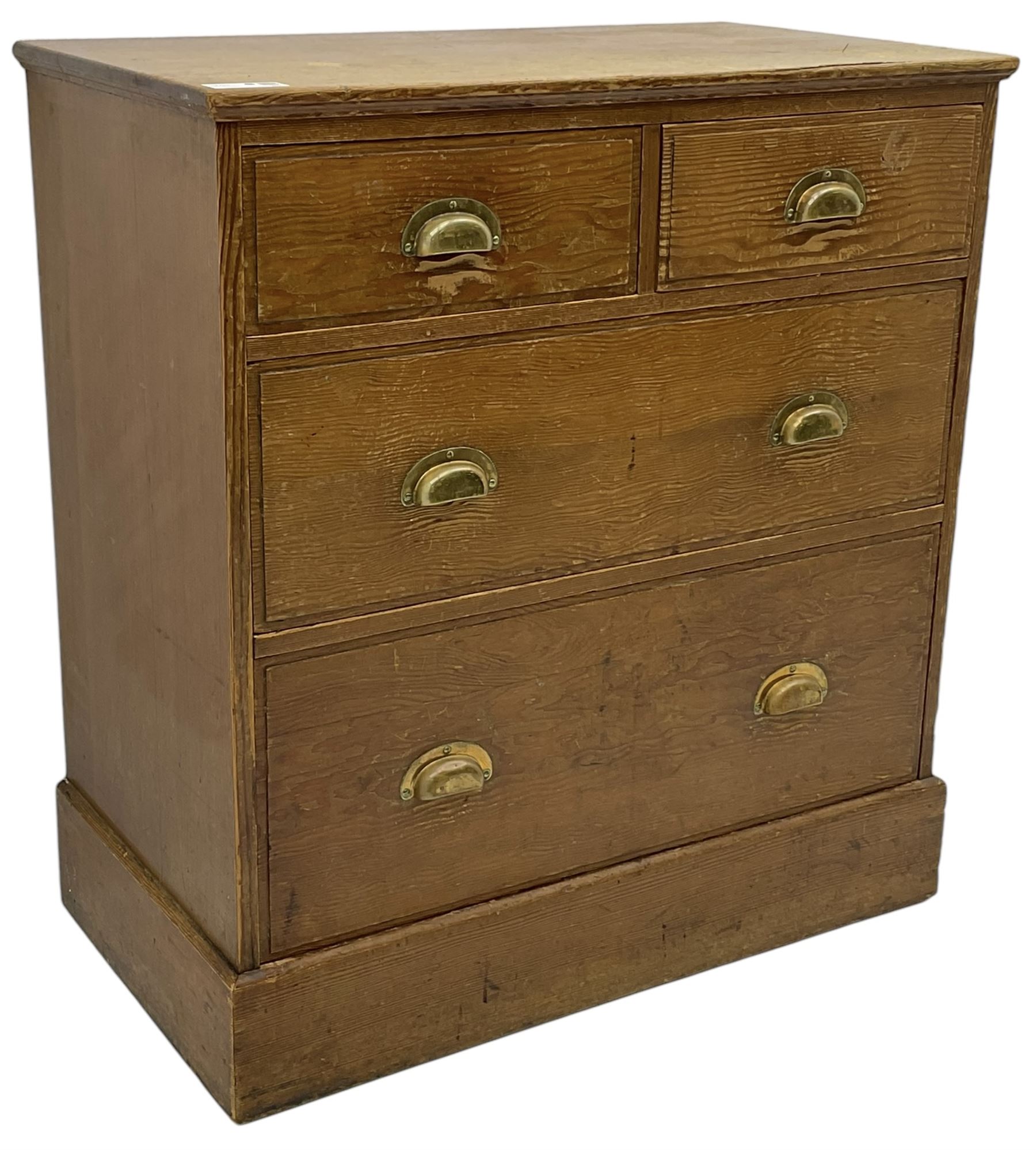 Victorian pitch pine chest - Image 3 of 5