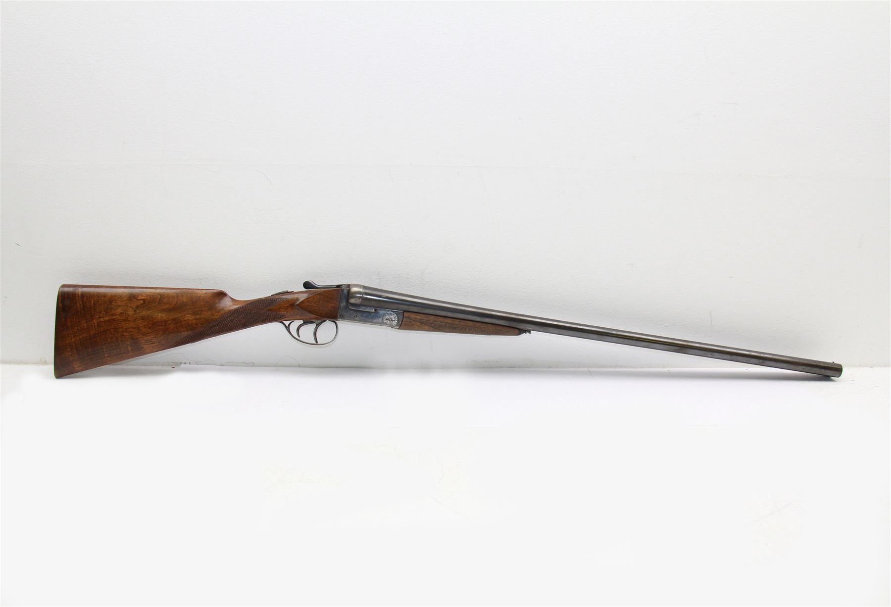 SHOTGUN CERTIFICATE REQUIRED - Belgian 12-bore double trigger boxlock side by side double barrel sho - Bild 2 aus 16