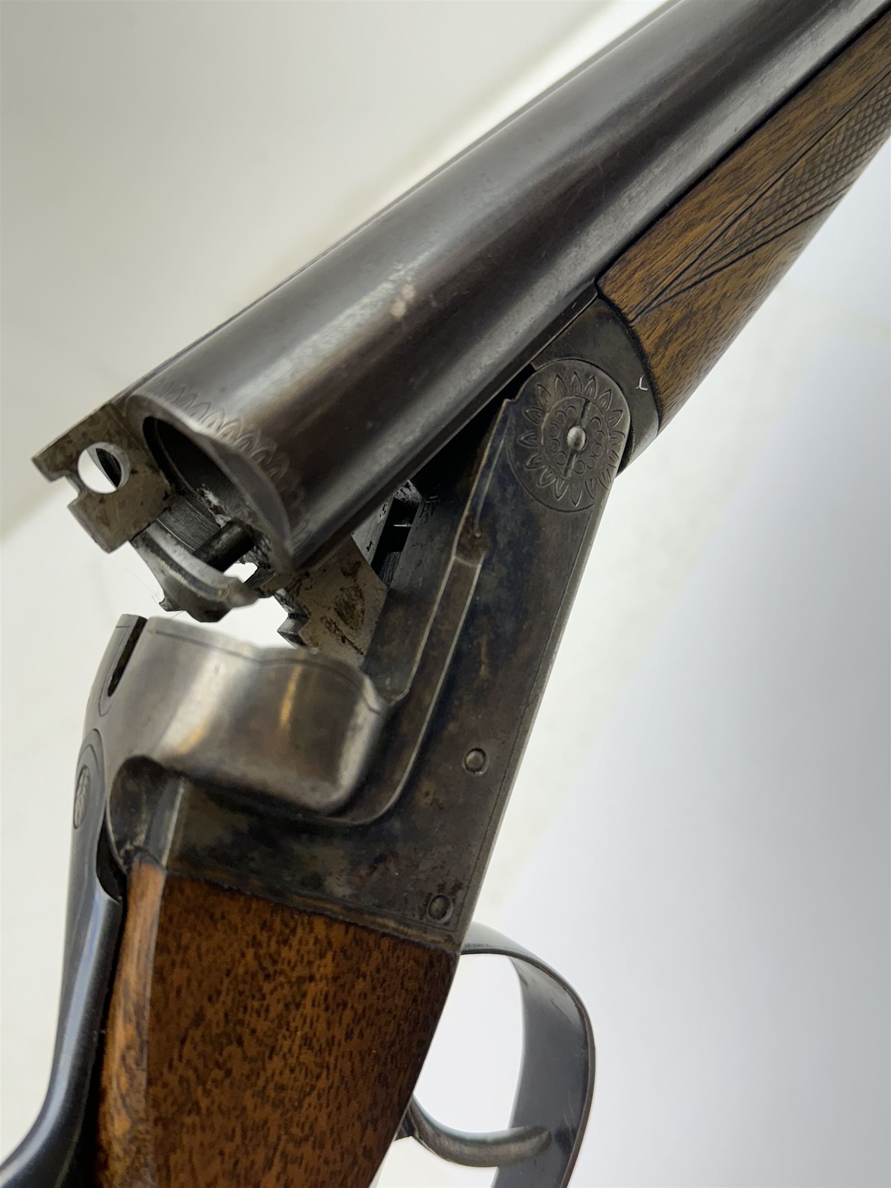 SHOTGUN CERTIFICATE REQUIRED - Belgian 12-bore double trigger boxlock side by side double barrel sho - Bild 15 aus 16