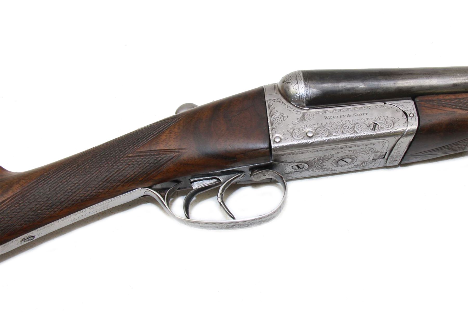 SHOTGUN CERTIFICATE REQUIRED - Webley & Scott Birmingham 12-bore double trigger boxlock ejector side