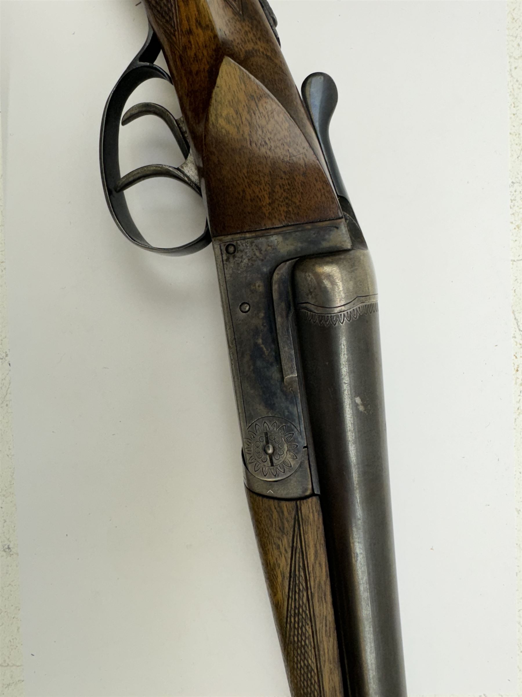 SHOTGUN CERTIFICATE REQUIRED - Belgian 12-bore double trigger boxlock side by side double barrel sho - Image 3 of 16