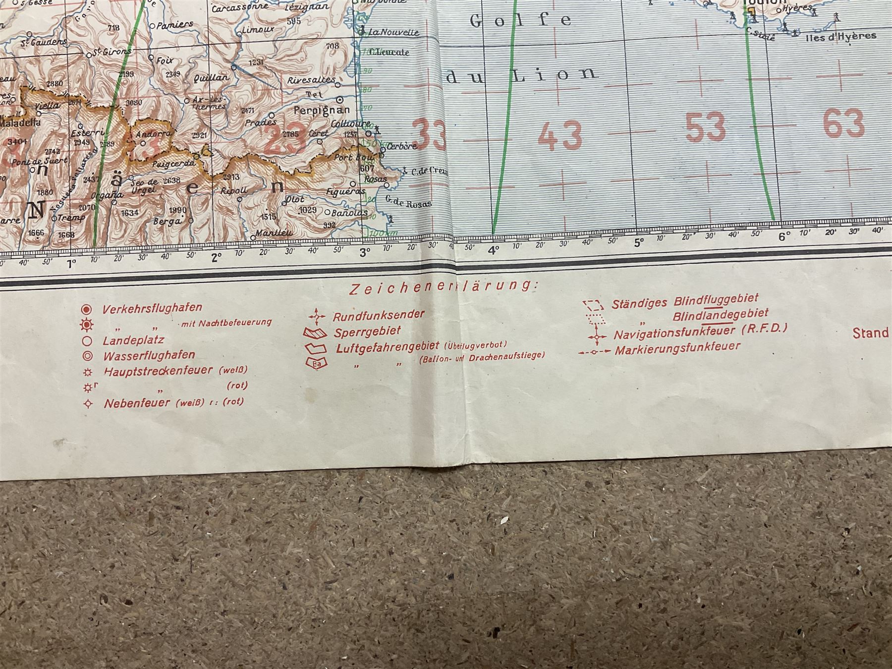 WWII German navigation map - Image 10 of 15