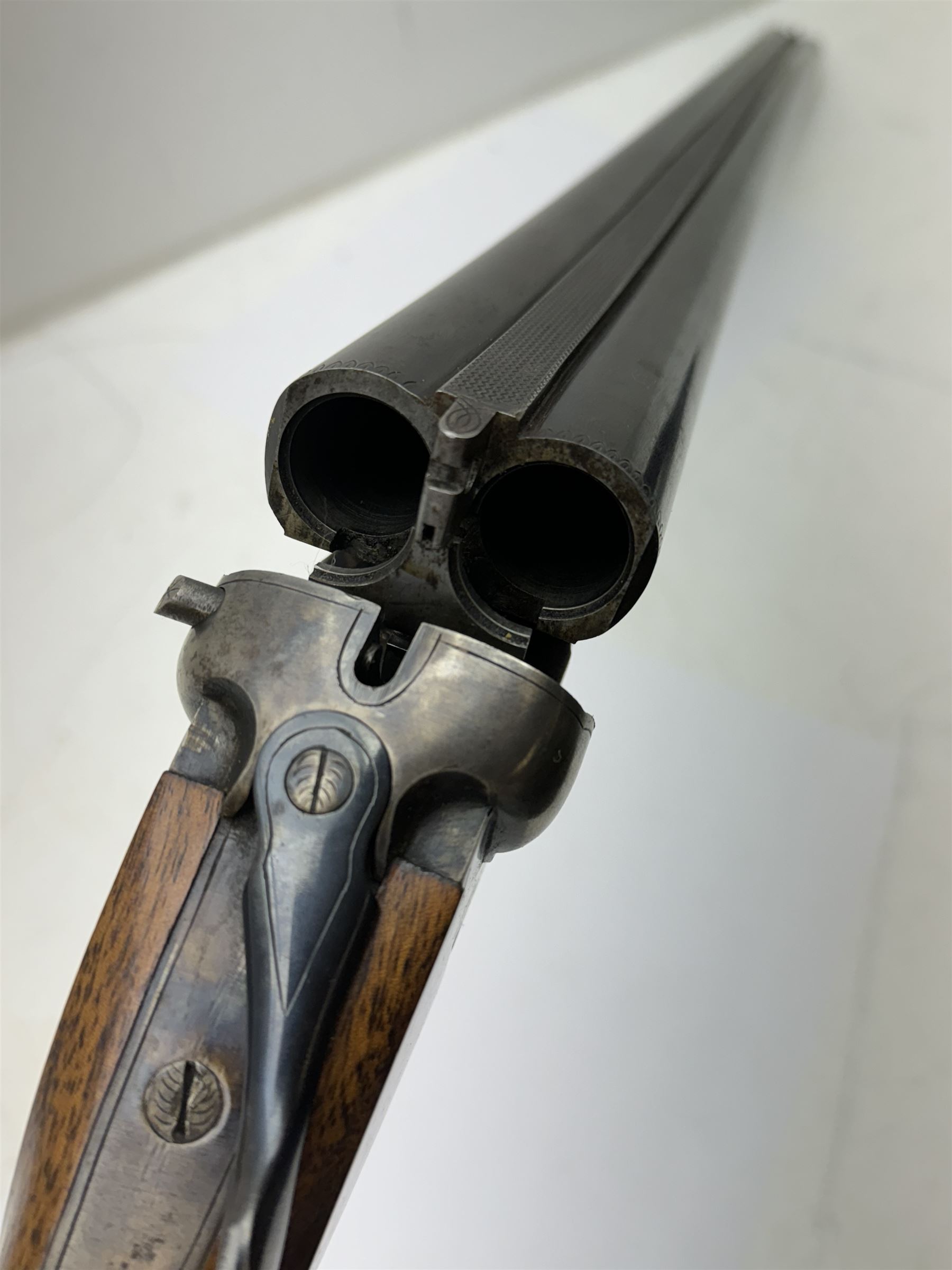 SHOTGUN CERTIFICATE REQUIRED - Belgian 12-bore double trigger boxlock side by side double barrel sho - Bild 13 aus 16