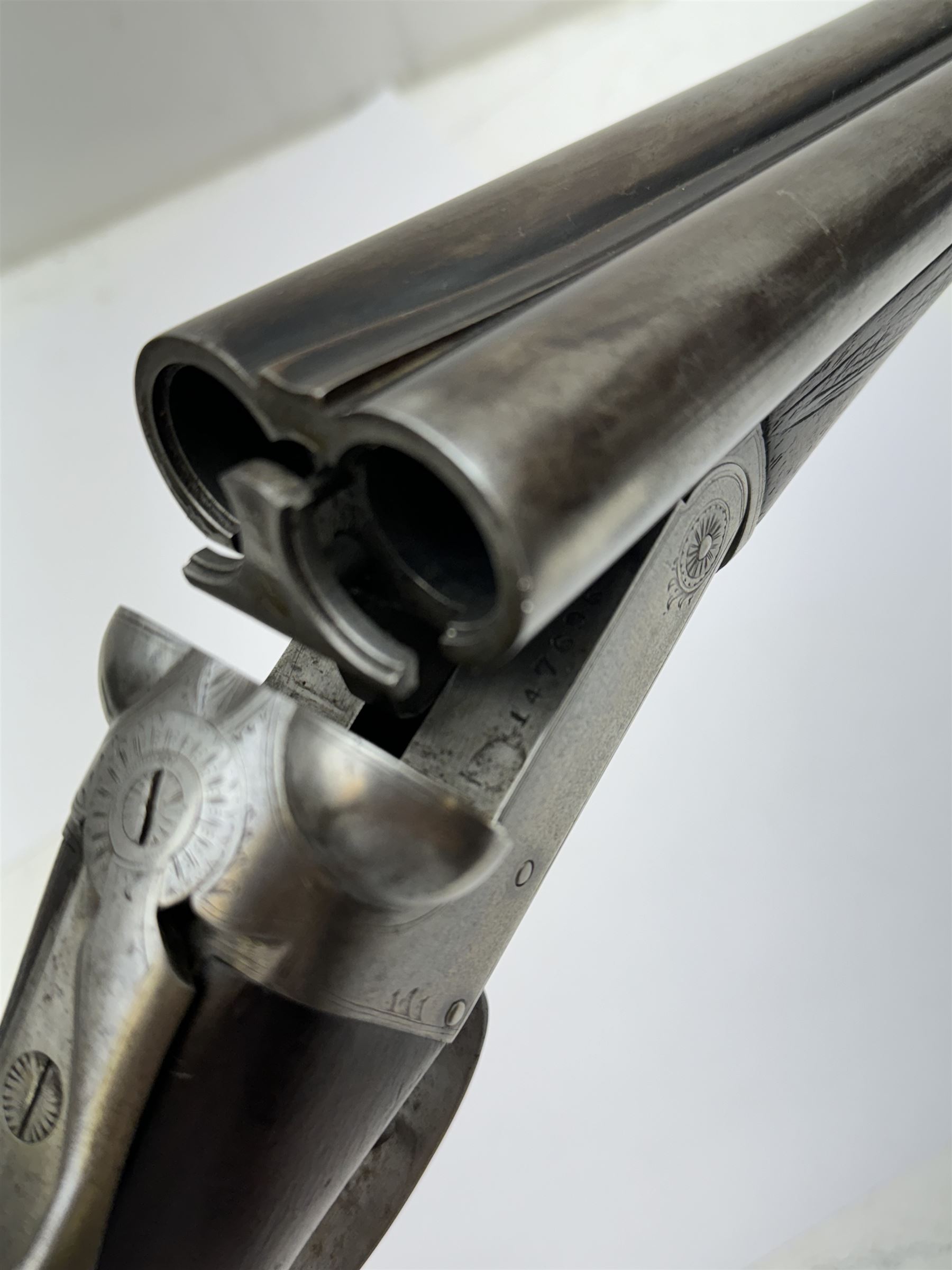 SHOTGUN CERTIFICATE REQUIRED - English 12-bore double trigger side by side double barrel shotgun ser - Image 13 of 17