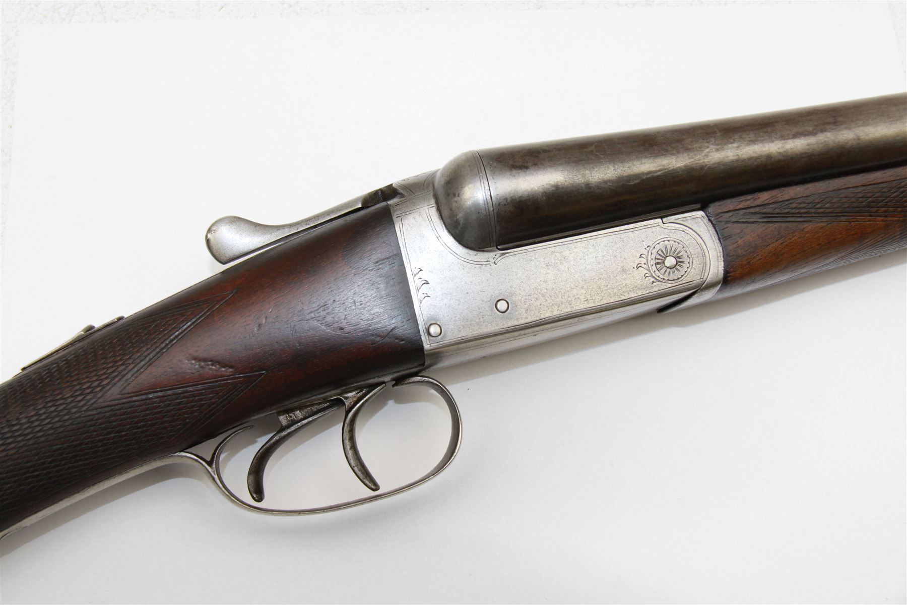 SHOTGUN CERTIFICATE REQUIRED - English 12-bore double trigger side by side double barrel shotgun ser