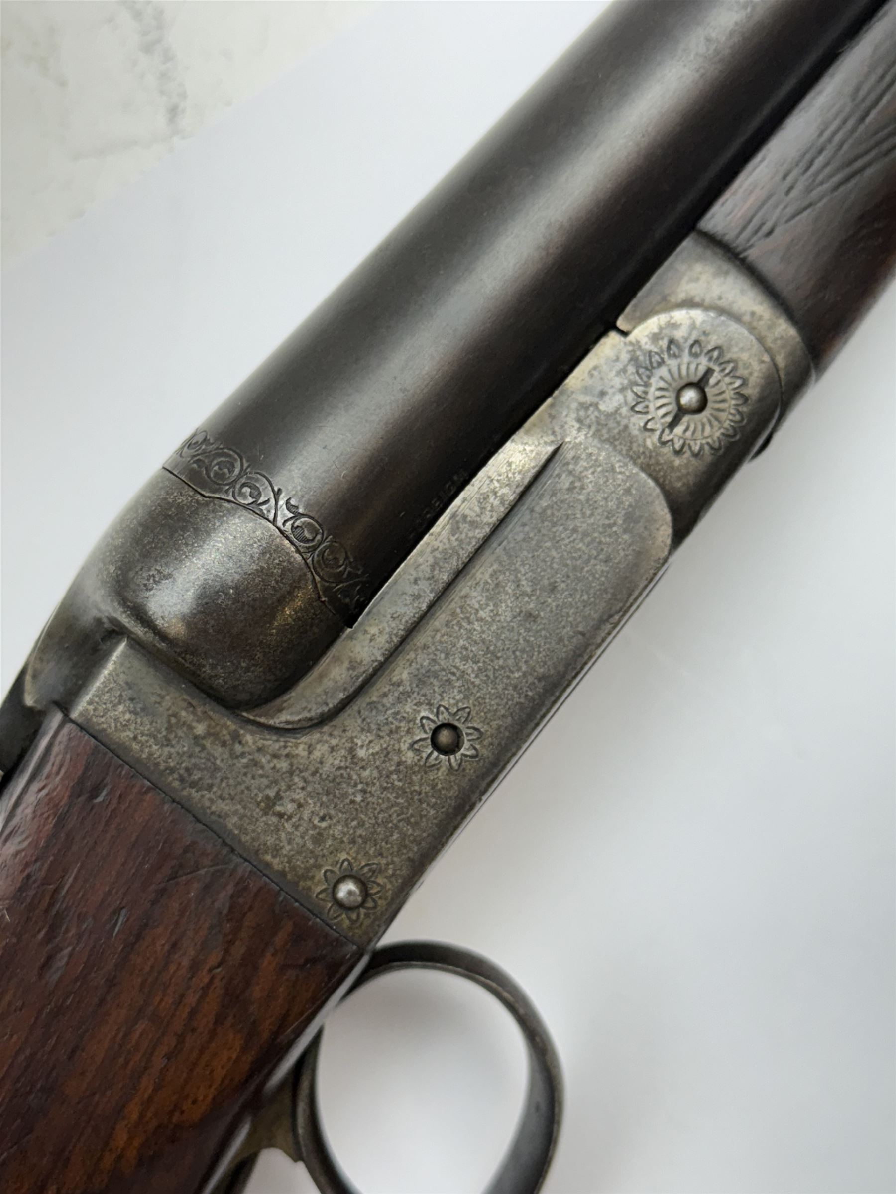 SHOTGUN CERTIFICATE REQUIRED - foreign 12-bore double trigger side by side double barrel shotgun ser - Image 14 of 16