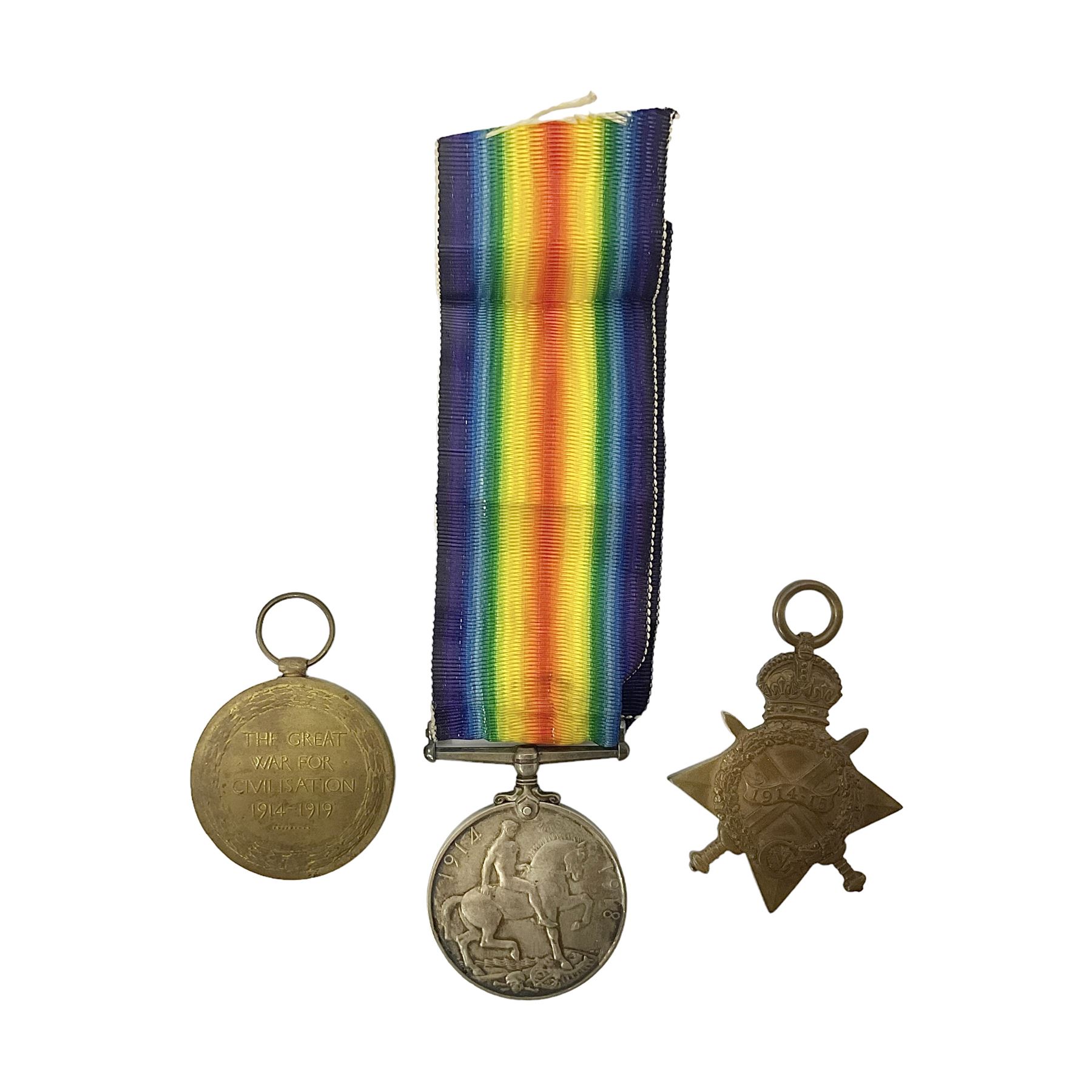 Trio of WWI medals comprising British War Medal