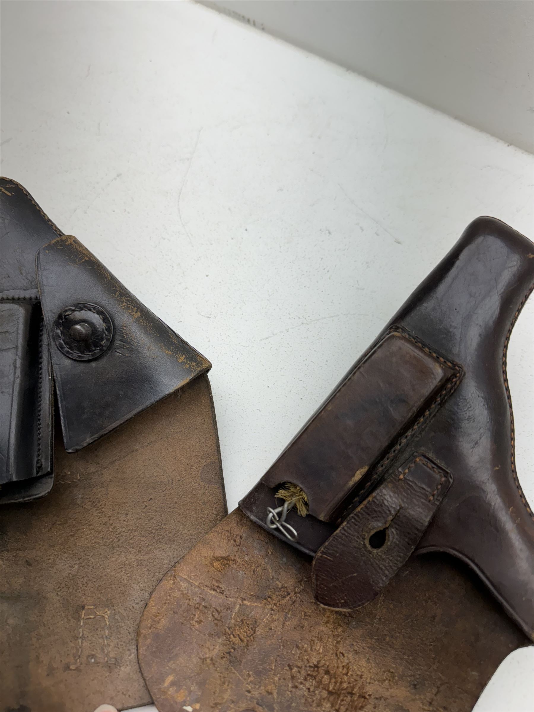 Two WWII German police officers luger pistol holders - Image 3 of 3