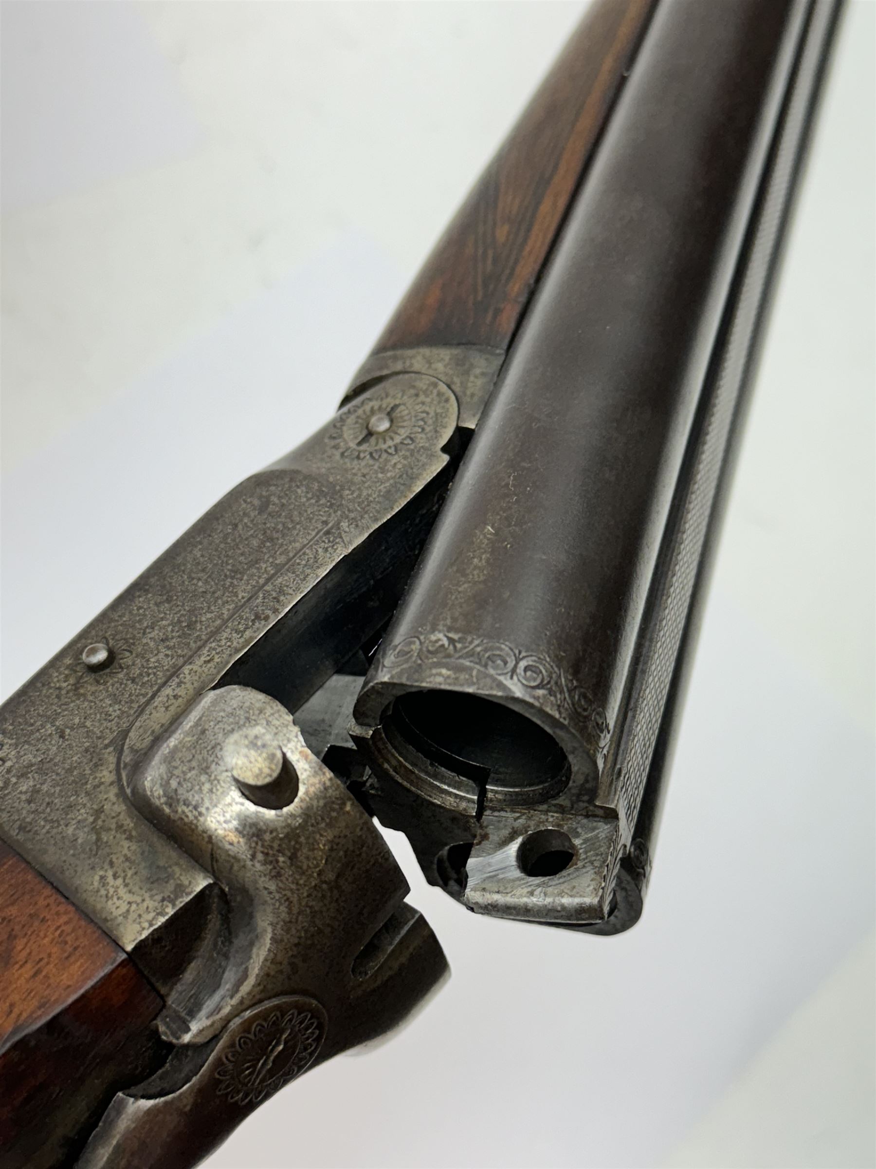 SHOTGUN CERTIFICATE REQUIRED - foreign 12-bore double trigger side by side double barrel shotgun ser - Image 12 of 16