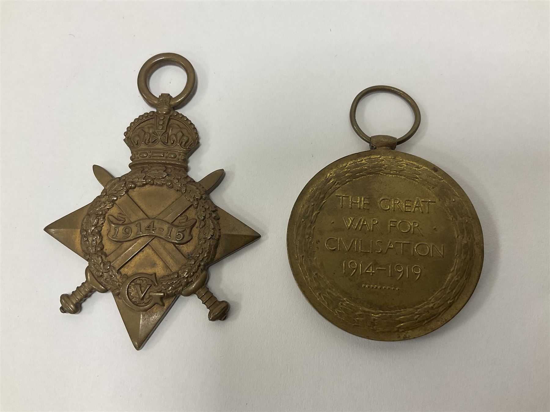 Trio of WWI medals comprising British War Medal - Bild 3 aus 12