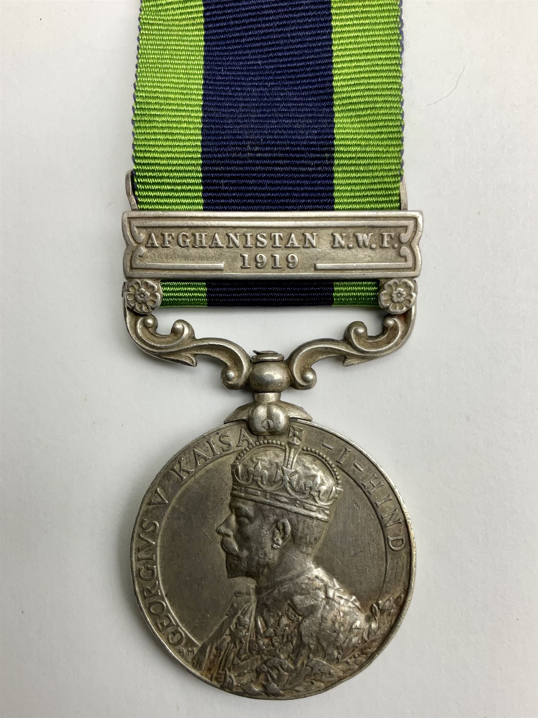 King George V India General Service Medal named to '1388 L-NK. NAWAB KHAN - Image 3 of 3