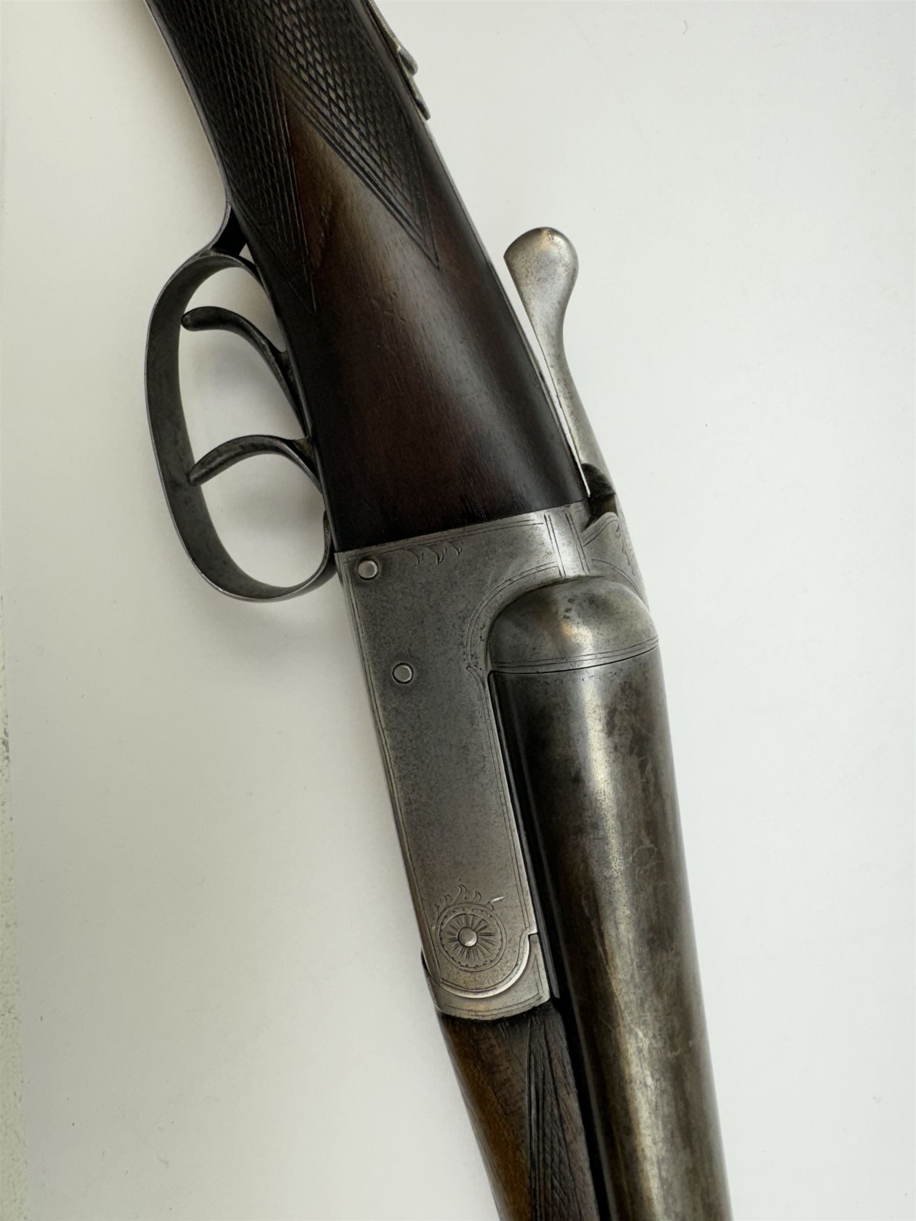 SHOTGUN CERTIFICATE REQUIRED - English 12-bore double trigger side by side double barrel shotgun ser - Image 3 of 17