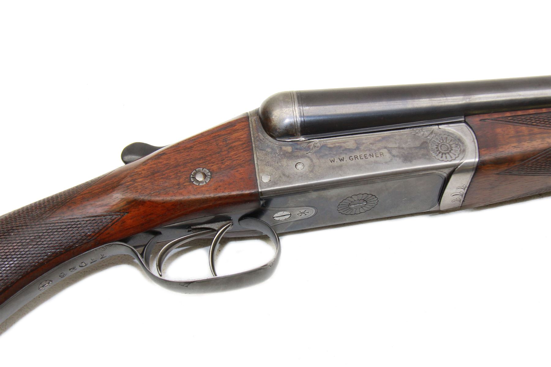 SHOTGUN CERTIFICATE REQUIRED- W.W Greener 12 bore side-by-side boxlock non ejector double trigger Em