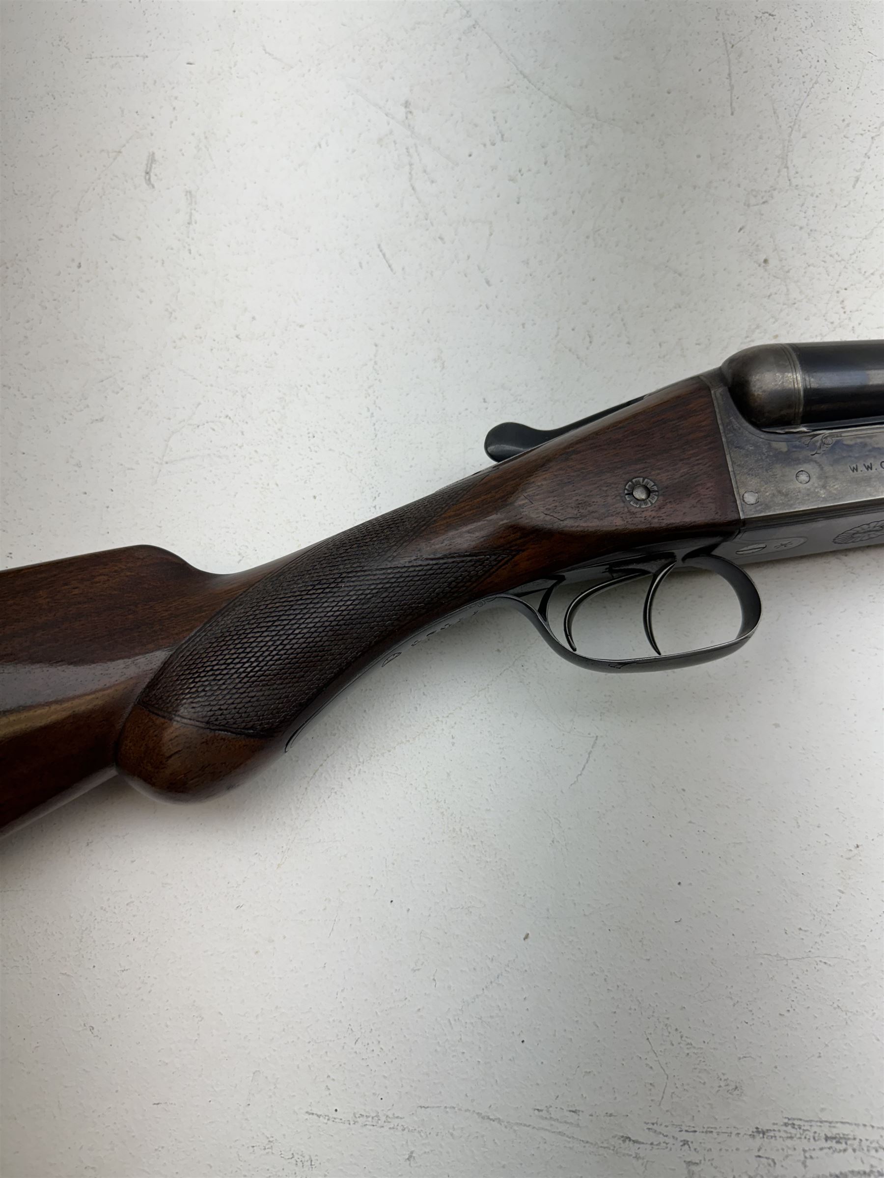 SHOTGUN CERTIFICATE REQUIRED- W.W Greener 12 bore side-by-side boxlock non ejector double trigger Em - Image 3 of 14