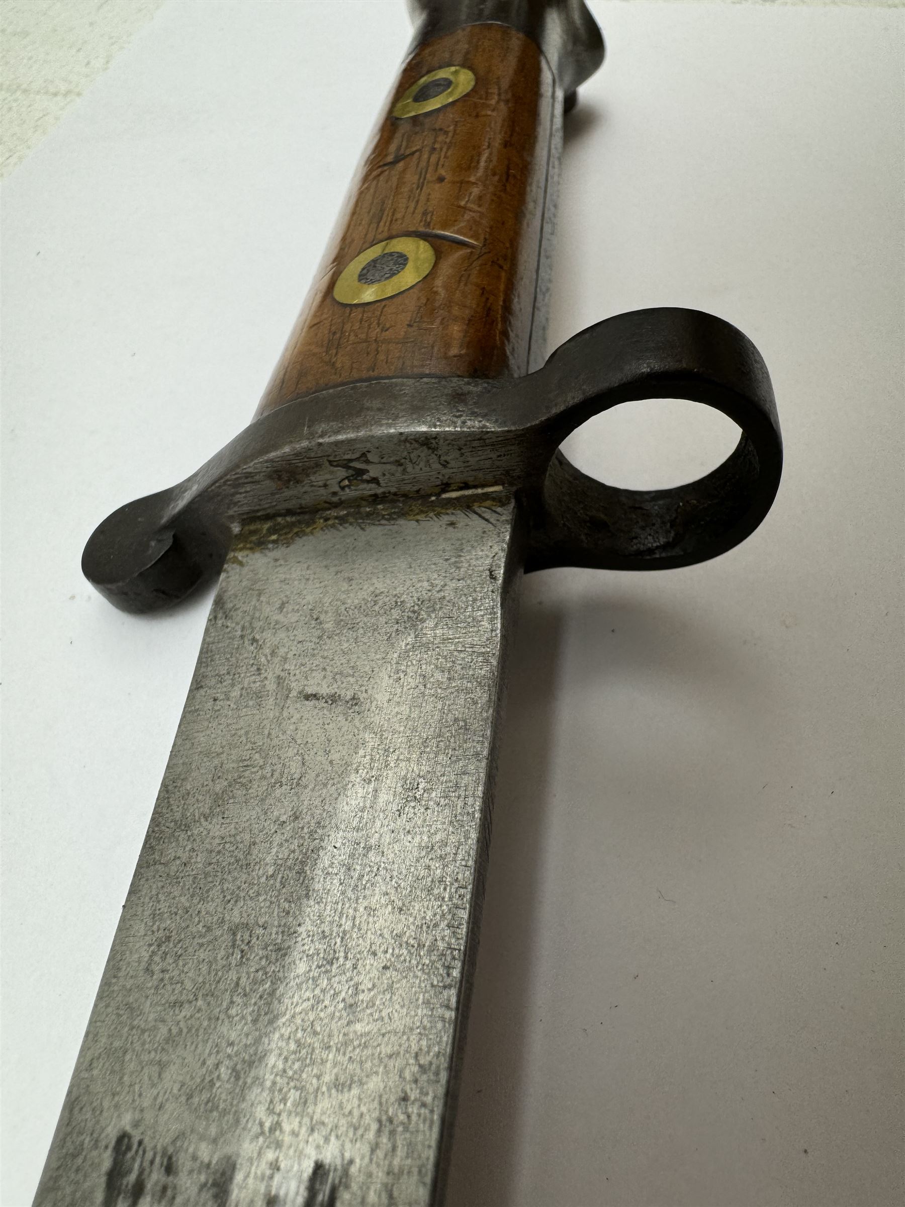 WWII Lee Metford rifle bayonet with original scabbard marked 586 - Image 5 of 8