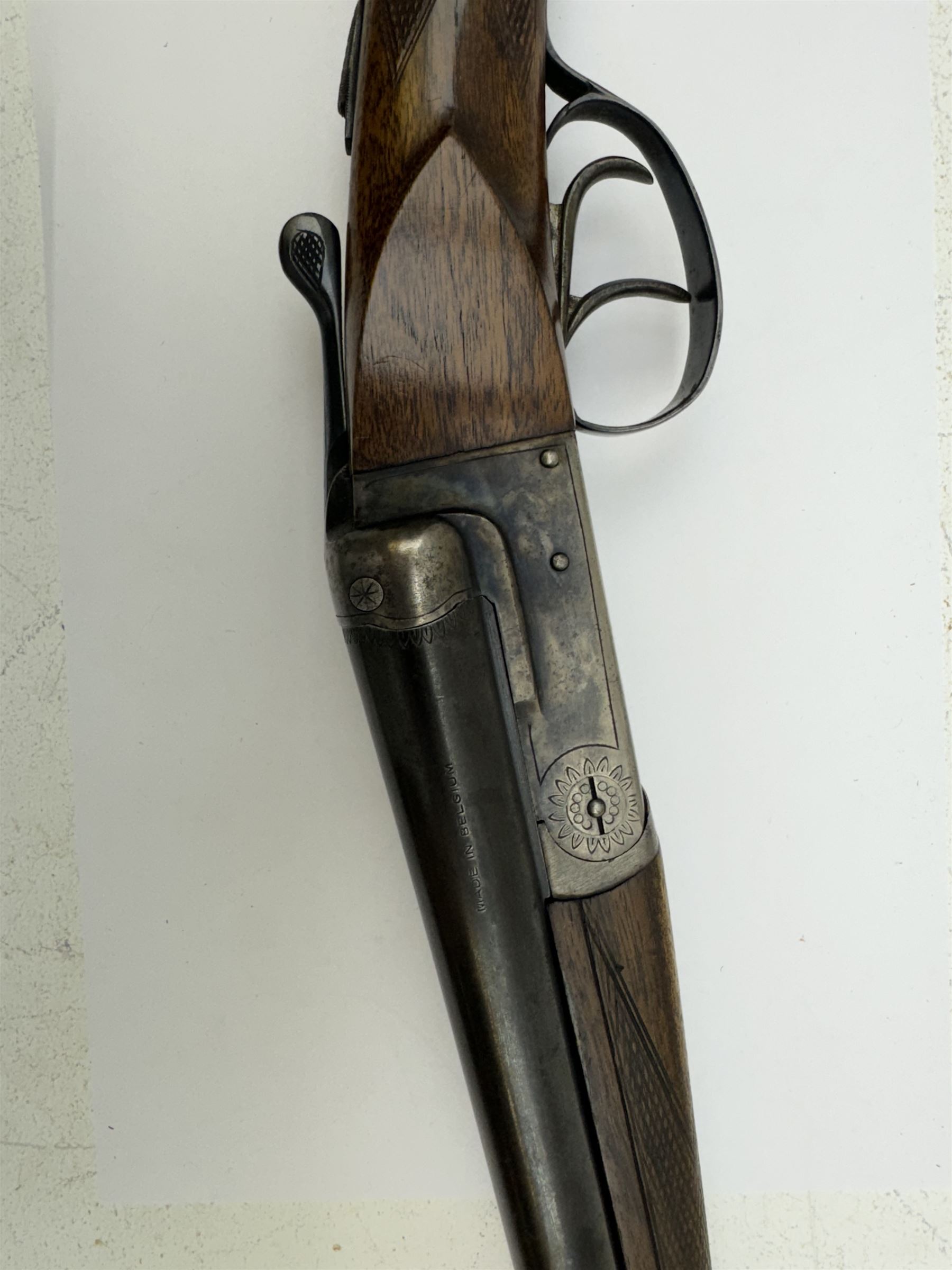 SHOTGUN CERTIFICATE REQUIRED - Belgian 12-bore double trigger boxlock side by side double barrel sho - Image 4 of 16