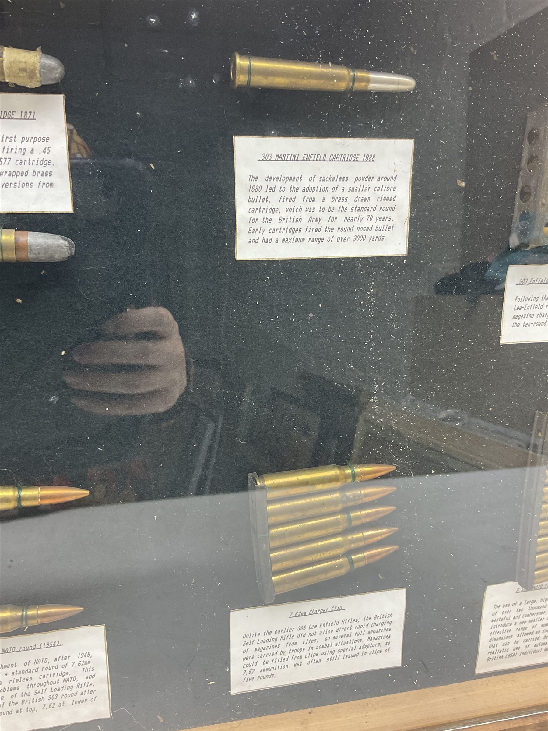 SECTION 1 FIRE-ARMS CERTIFICATE REQUIRED - Two cased specimen displays of annotated ammunition/cartr - Bild 5 aus 15