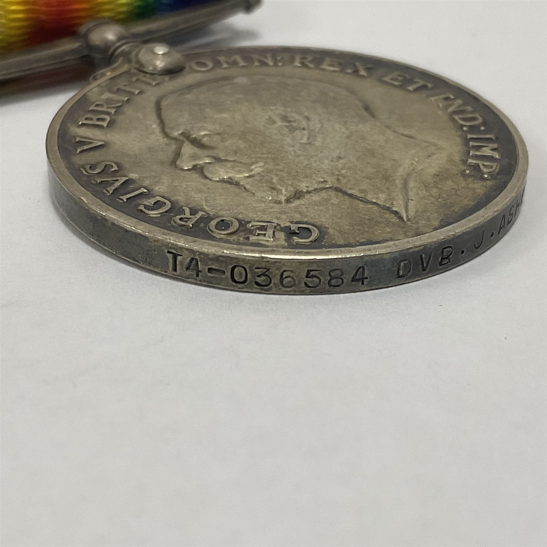 Trio of WWI medals comprising British War Medal - Bild 9 aus 12