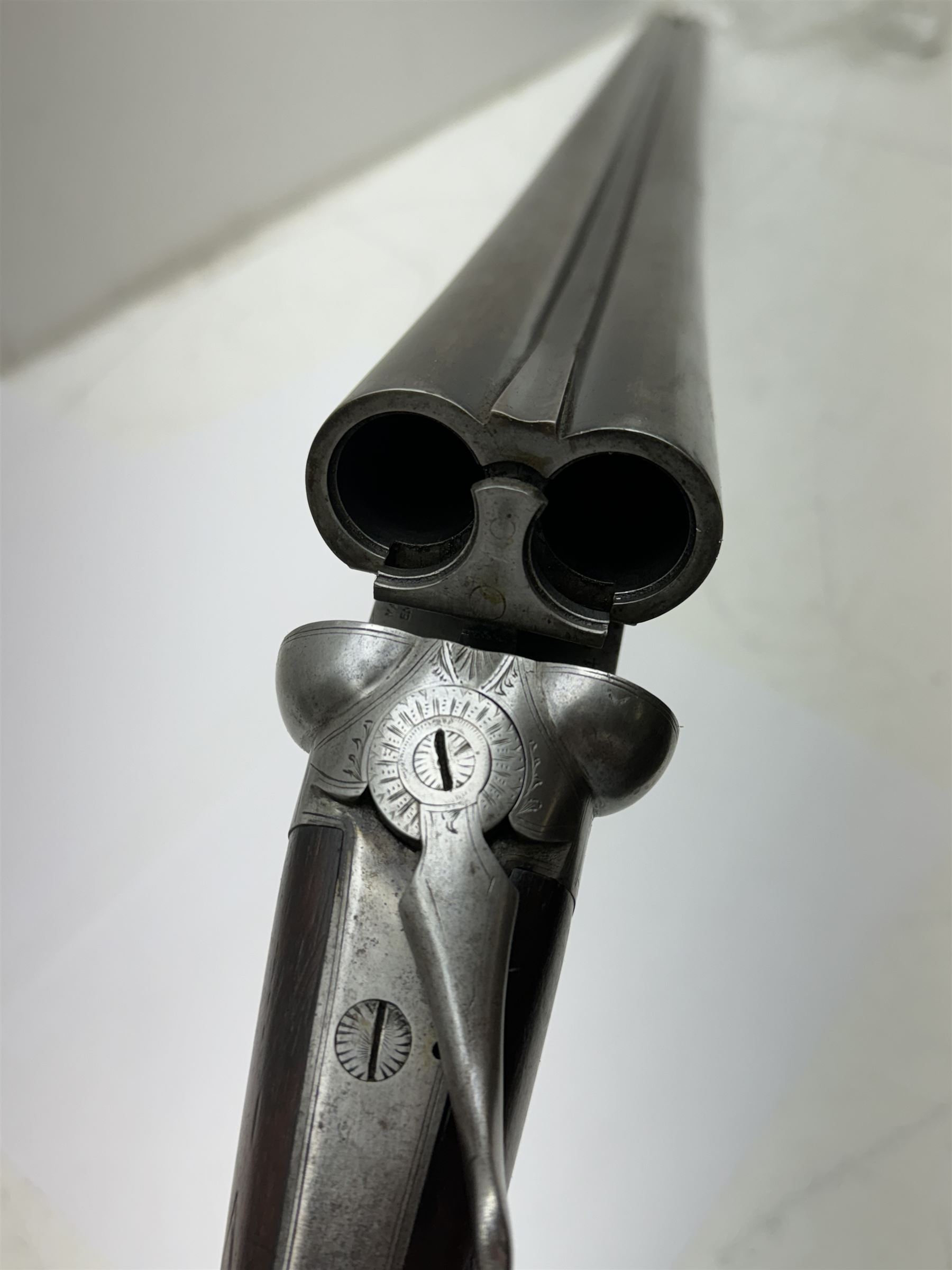 SHOTGUN CERTIFICATE REQUIRED - English 12-bore double trigger side by side double barrel shotgun ser - Bild 14 aus 17