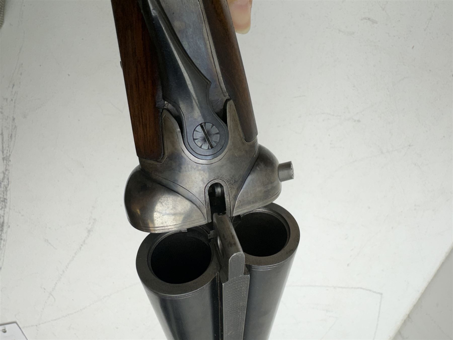 SHOTGUN CERTIFICATE REQUIRED- W.W Greener 12 bore side-by-side boxlock non ejector double trigger Em - Image 10 of 14