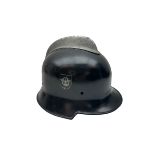 WWII German fireman's double decal steel helmet